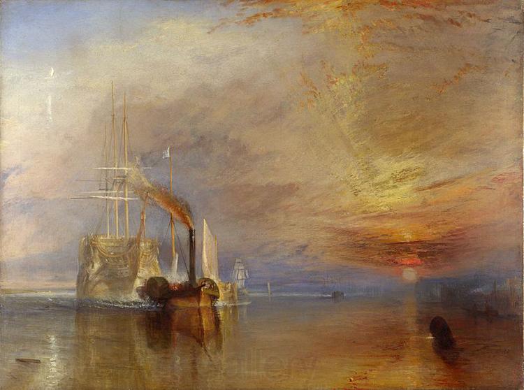J.M.W. Turner The  Fighting Temeraire Tugged to het last berth to be Broken Up (mk09) Norge oil painting art